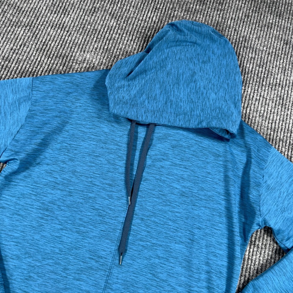 Adidas Primegreen Pullover Shirt Womens Small Blue Hooded Long Sleeve Active